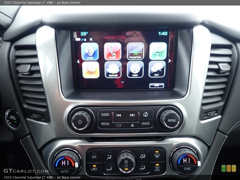 Jet Black Interior Controls for the 2020 Chevrolet Suburban LT 4WD #137220225