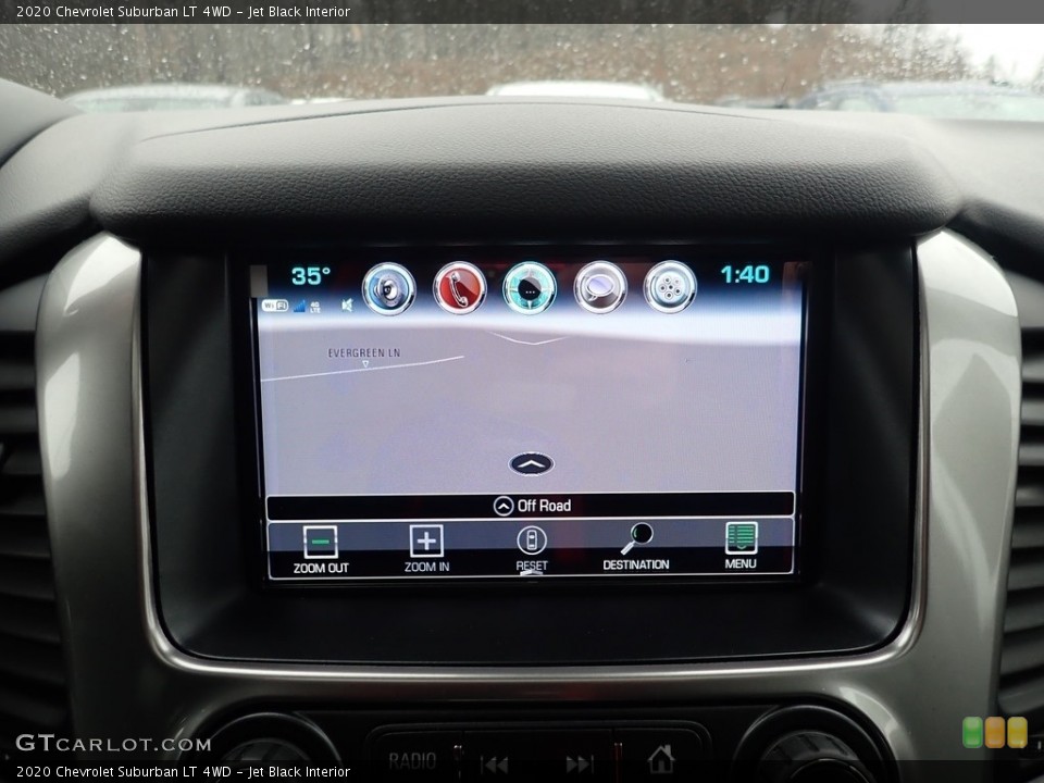 Jet Black Interior Navigation for the 2020 Chevrolet Suburban LT 4WD #137220237
