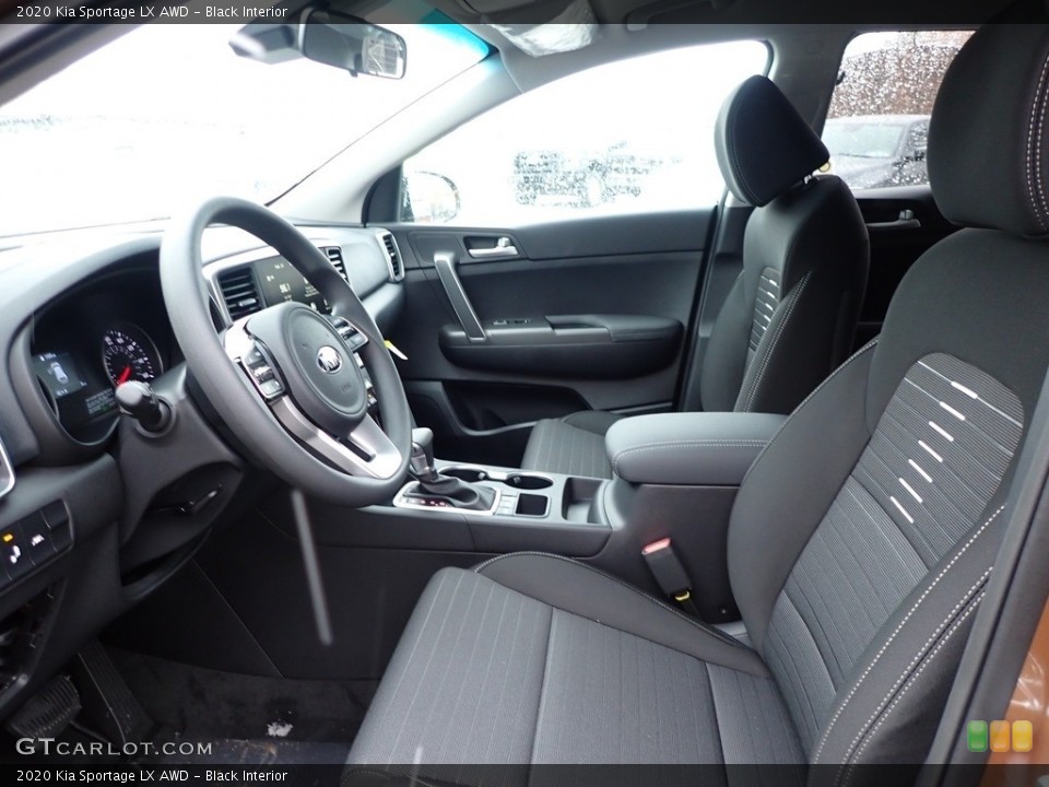 Black Interior Front Seat for the 2020 Kia Sportage LX AWD #137221455