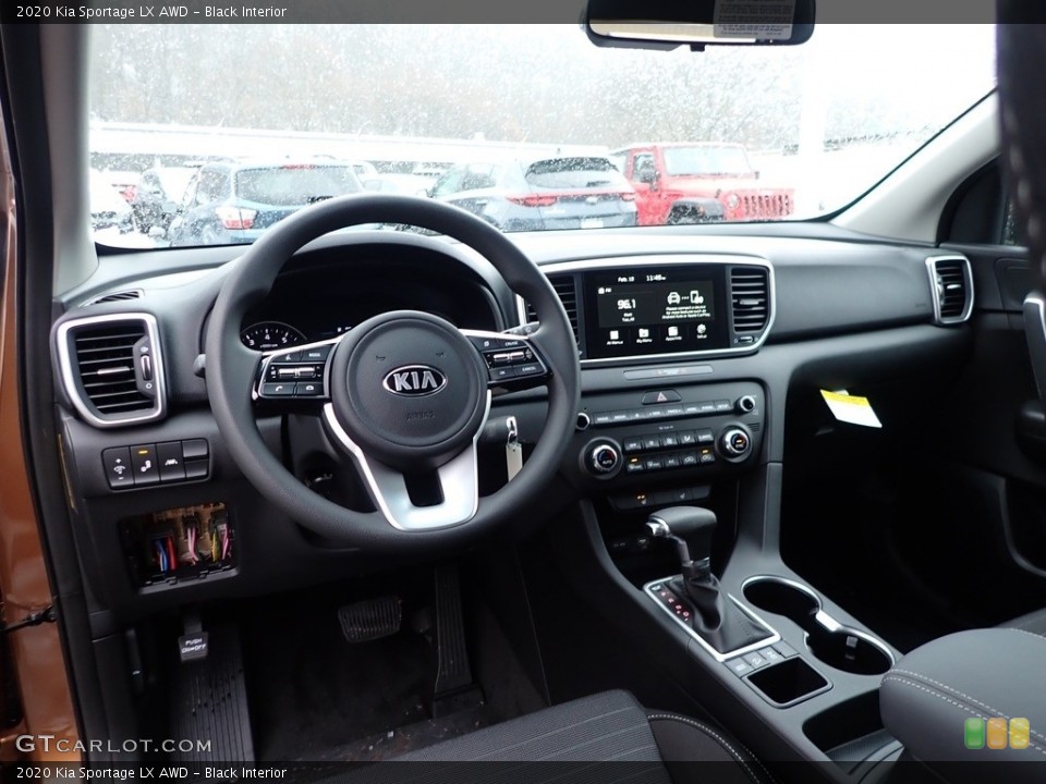 Black Interior Dashboard for the 2020 Kia Sportage LX AWD #137221527