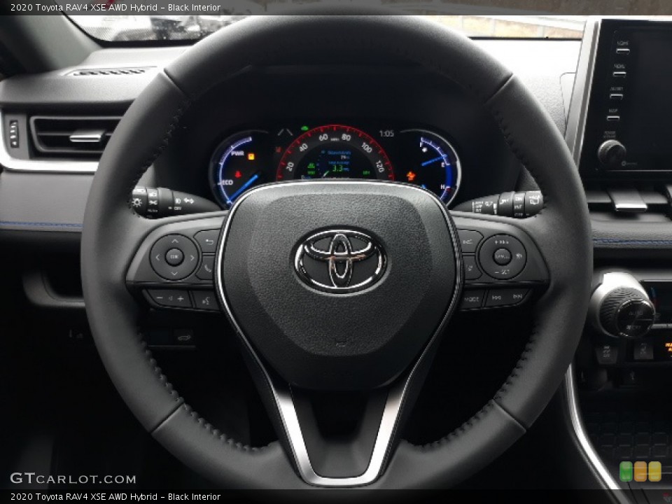 Black Interior Steering Wheel for the 2020 Toyota RAV4 XSE AWD Hybrid #137222544