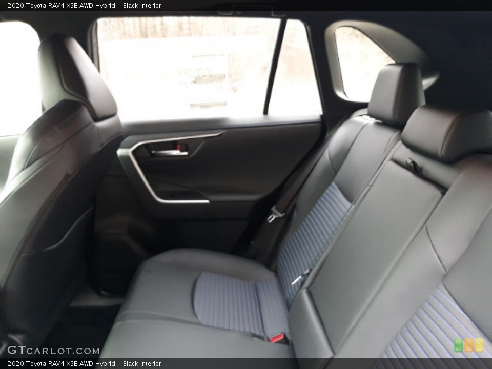 Black Interior Rear Seat for the 2020 Toyota RAV4 XSE AWD Hybrid #137222895