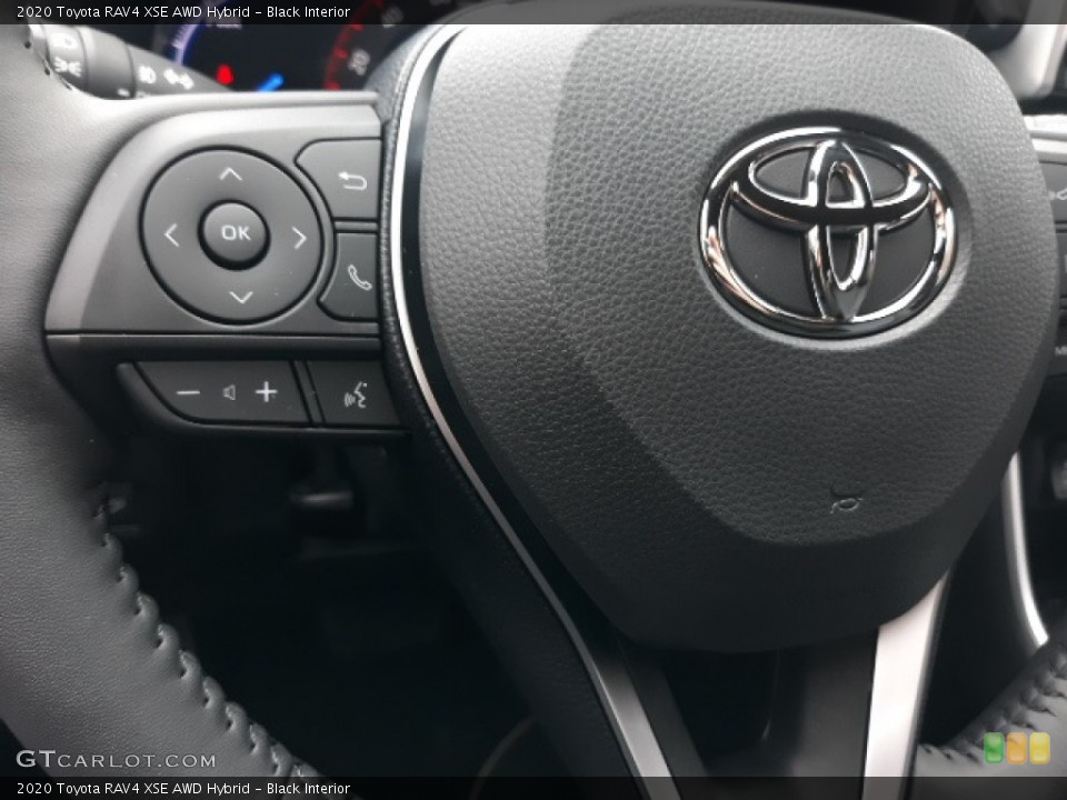 Black Interior Steering Wheel for the 2020 Toyota RAV4 XSE AWD Hybrid #137223360