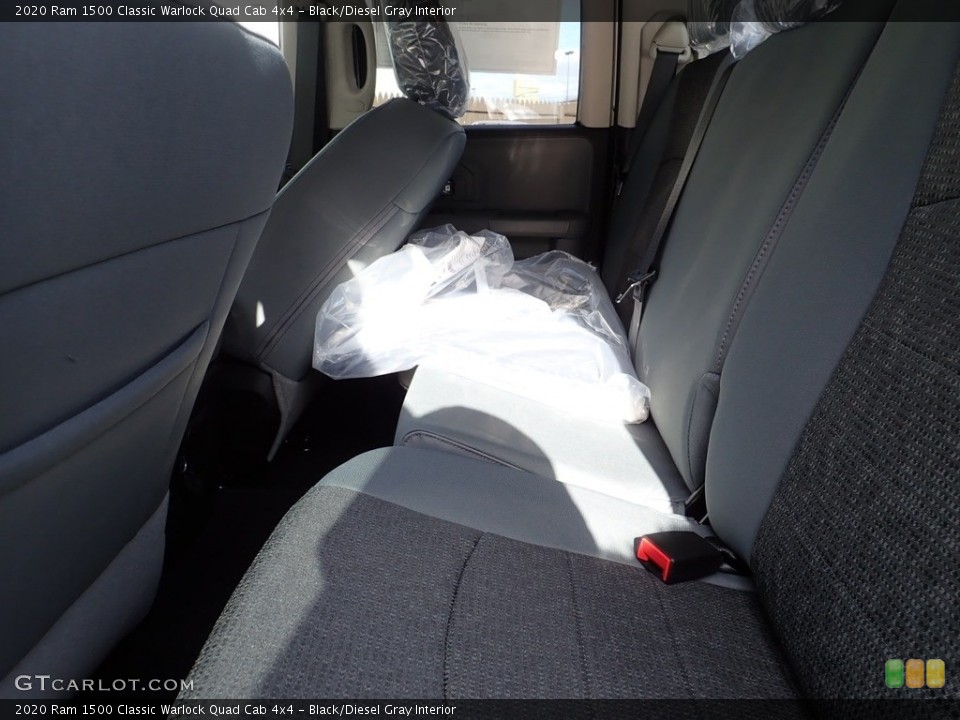 Black/Diesel Gray Interior Rear Seat for the 2020 Ram 1500 Classic Warlock Quad Cab 4x4 #137228654