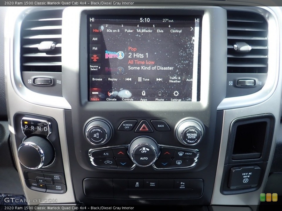 Black/Diesel Gray Interior Controls for the 2020 Ram 1500 Classic Warlock Quad Cab 4x4 #137228757