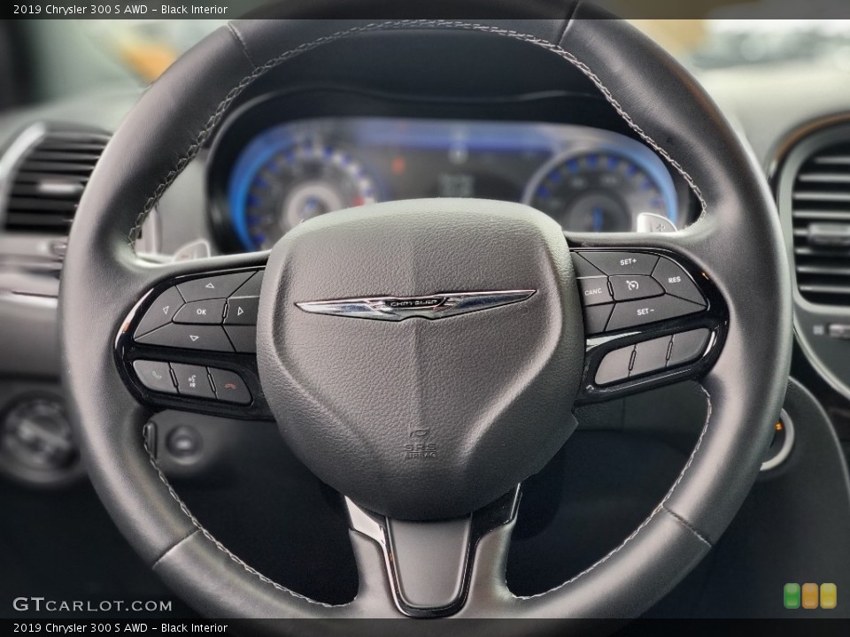 Black Interior Steering Wheel for the 2019 Chrysler 300 S AWD #137235986