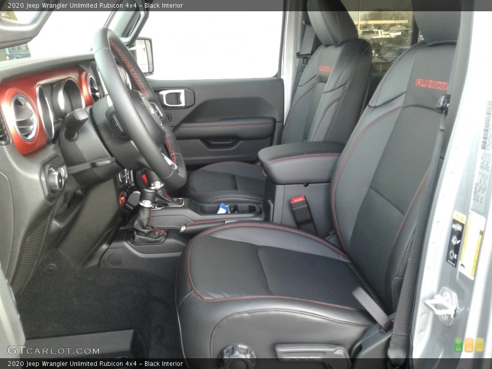 Black Interior Front Seat for the 2020 Jeep Wrangler Unlimited Rubicon 4x4 #137241611