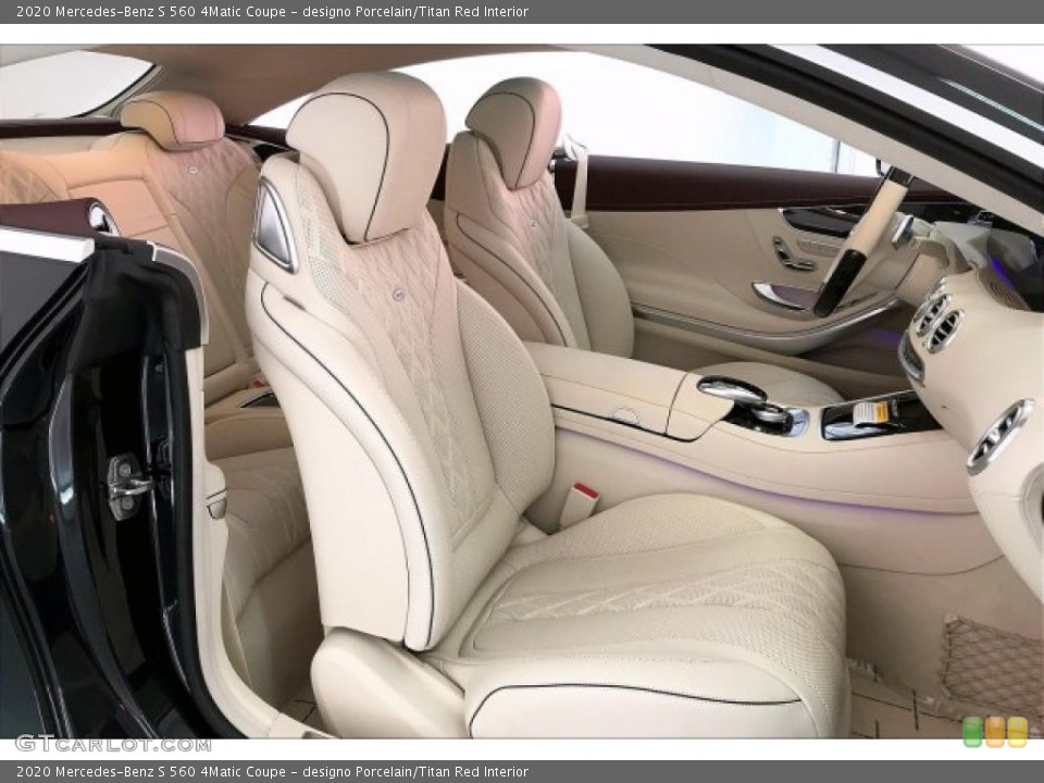 designo Porcelain/Titan Red Interior Photo for the 2020 Mercedes-Benz S 560 4Matic Coupe #137243513