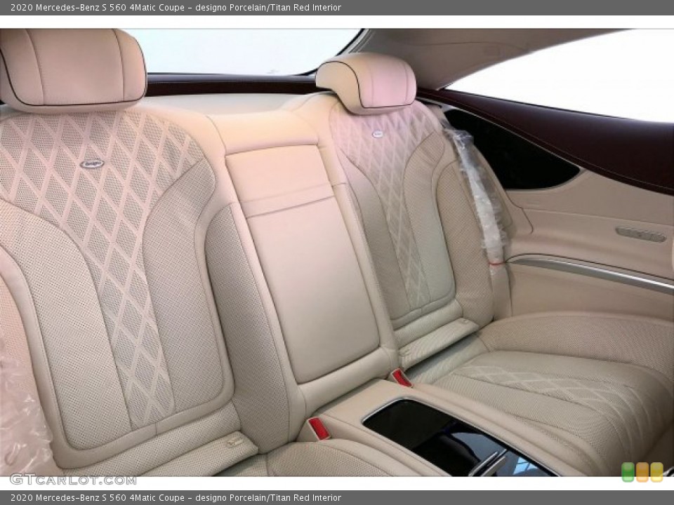 designo Porcelain/Titan Red Interior Rear Seat for the 2020 Mercedes-Benz S 560 4Matic Coupe #137243600