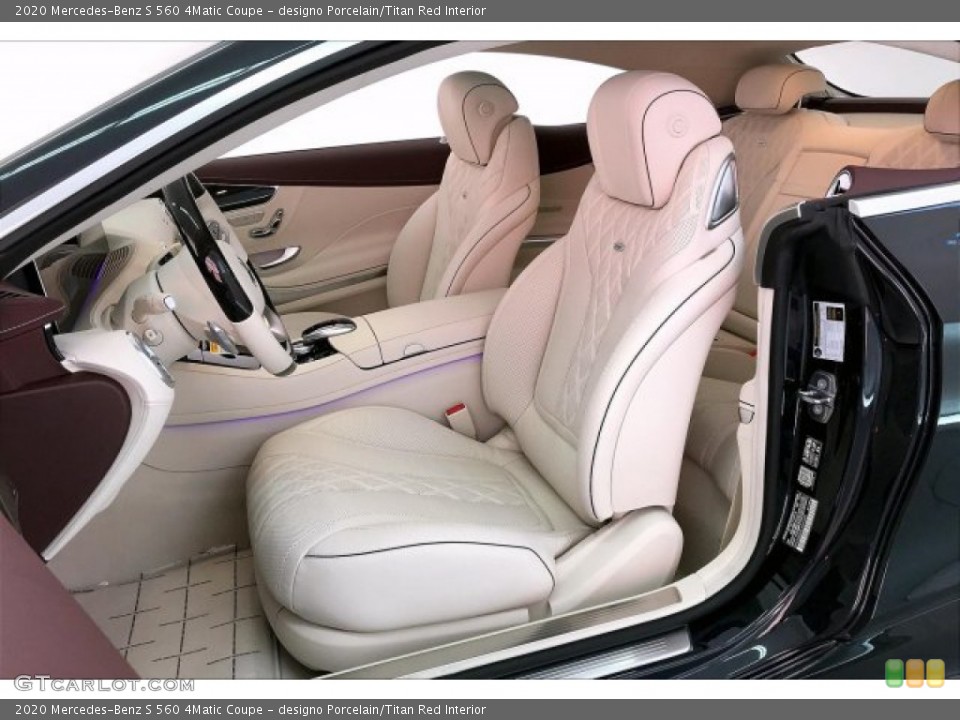 designo Porcelain/Titan Red 2020 Mercedes-Benz S Interiors