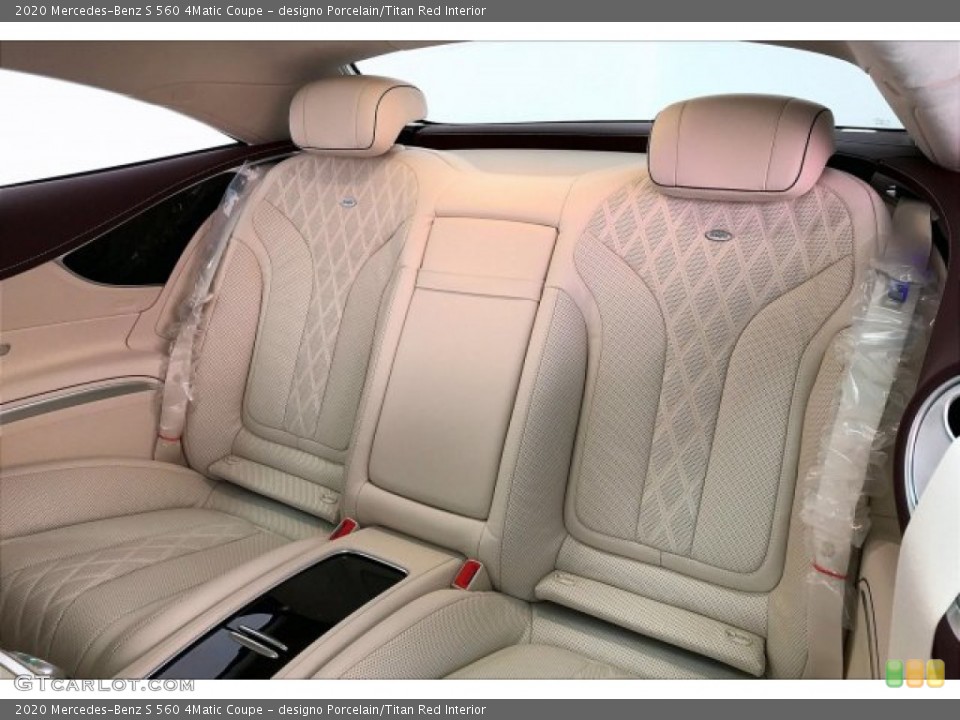 designo Porcelain/Titan Red Interior Rear Seat for the 2020 Mercedes-Benz S 560 4Matic Coupe #137243627