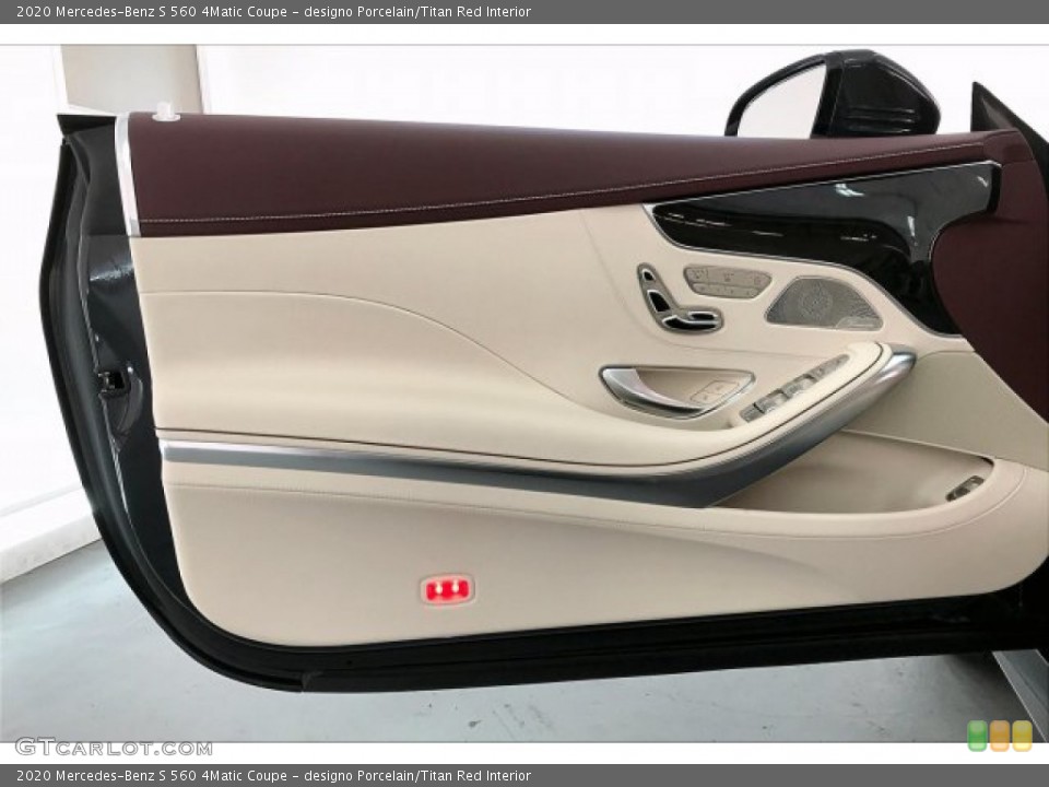 designo Porcelain/Titan Red Interior Door Panel for the 2020 Mercedes-Benz S 560 4Matic Coupe #137243759