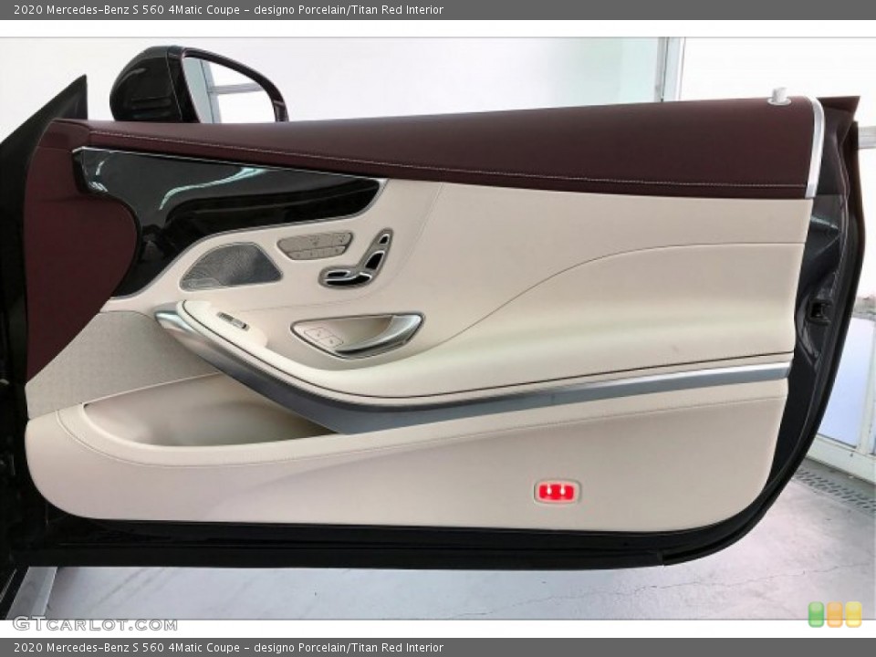 designo Porcelain/Titan Red Interior Door Panel for the 2020 Mercedes-Benz S 560 4Matic Coupe #137243831