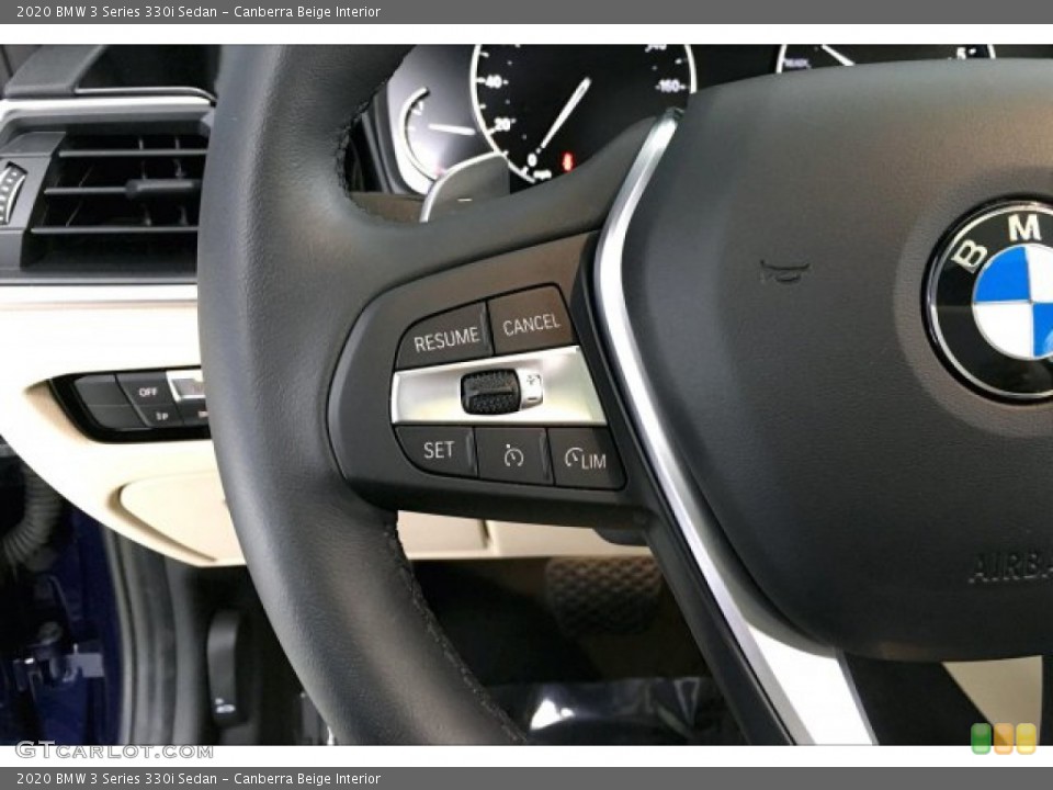 Canberra Beige Interior Steering Wheel for the 2020 BMW 3 Series 330i Sedan #137246074