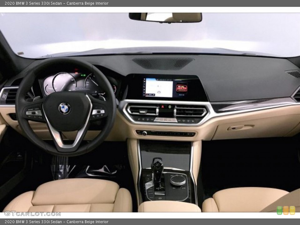 Canberra Beige Interior Dashboard for the 2020 BMW 3 Series 330i Sedan #137246185