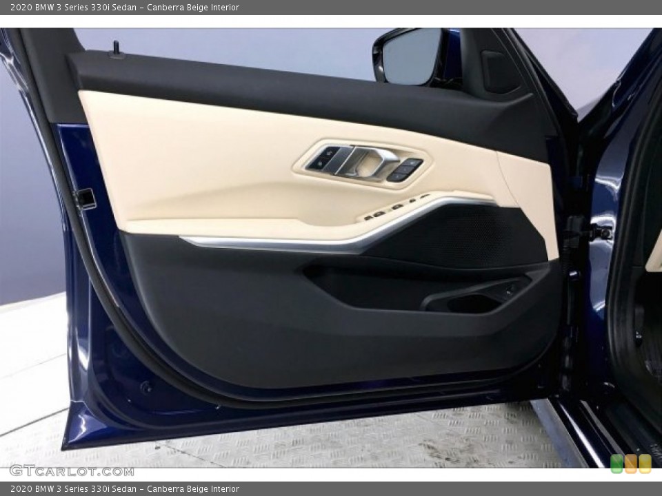 Canberra Beige Interior Door Panel for the 2020 BMW 3 Series 330i Sedan #137246206