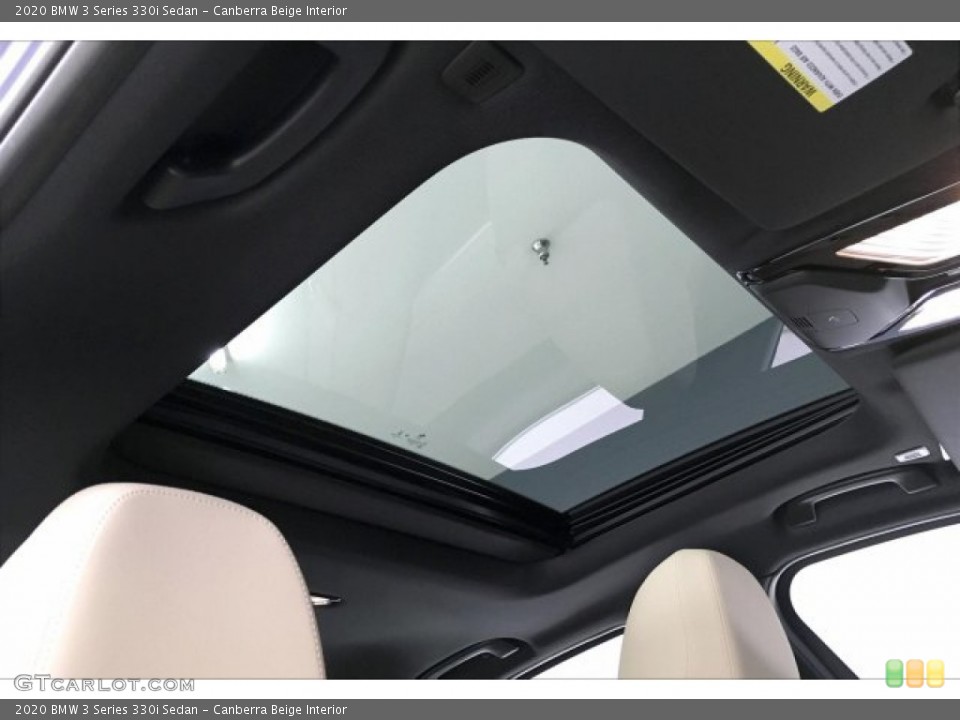 Canberra Beige Interior Sunroof for the 2020 BMW 3 Series 330i Sedan #137246290