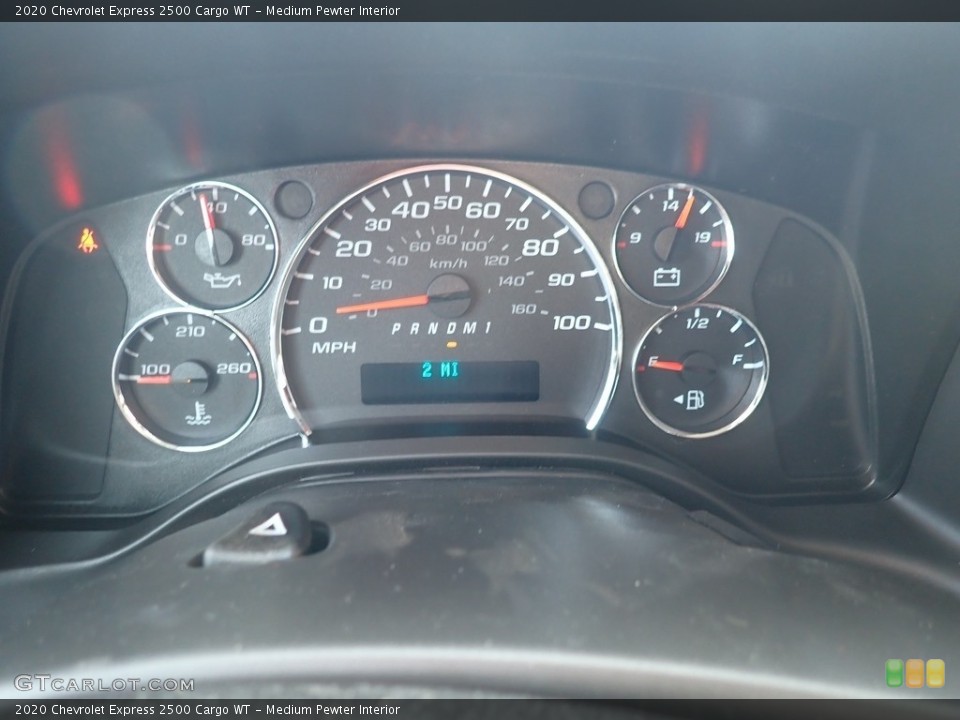 Medium Pewter Interior Gauges for the 2020 Chevrolet Express 2500 Cargo WT #137246548