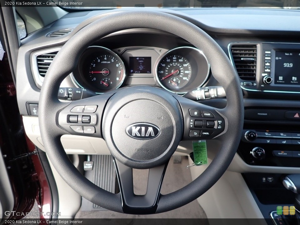 Camel Beige Interior Steering Wheel for the 2020 Kia Sedona LX #137250565