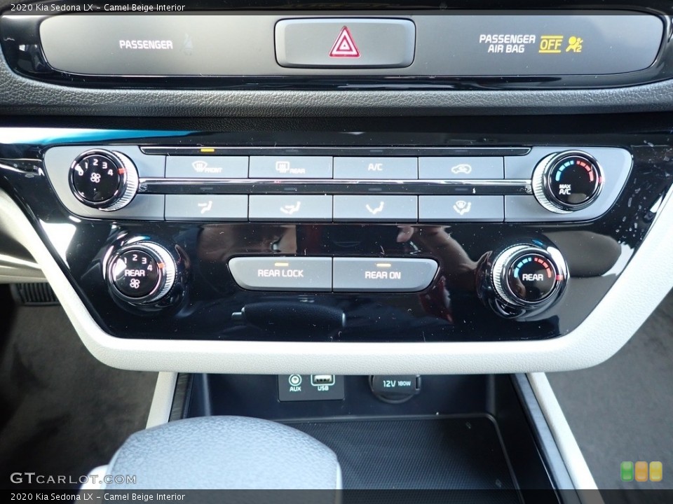 Camel Beige Interior Controls for the 2020 Kia Sedona LX #137250592