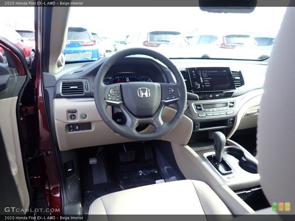Beige Interior Photo for the 2020 Honda Pilot EX-L AWD #137254165