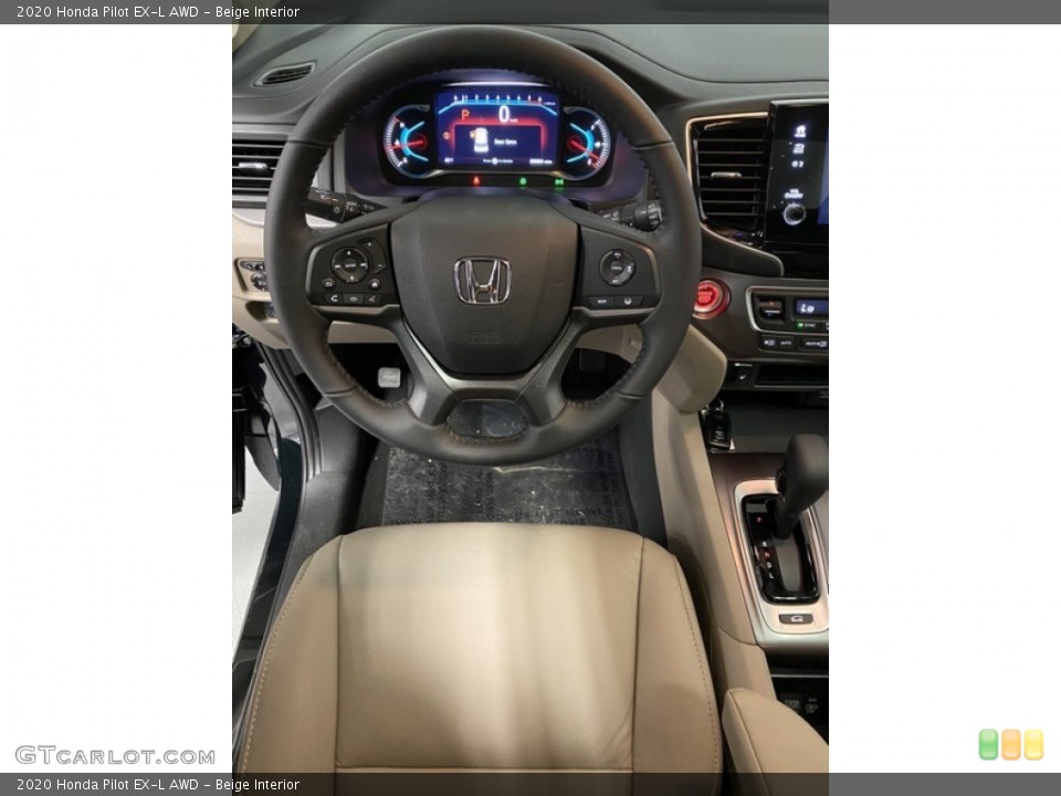 Beige Interior Steering Wheel for the 2020 Honda Pilot EX-L AWD #137259691