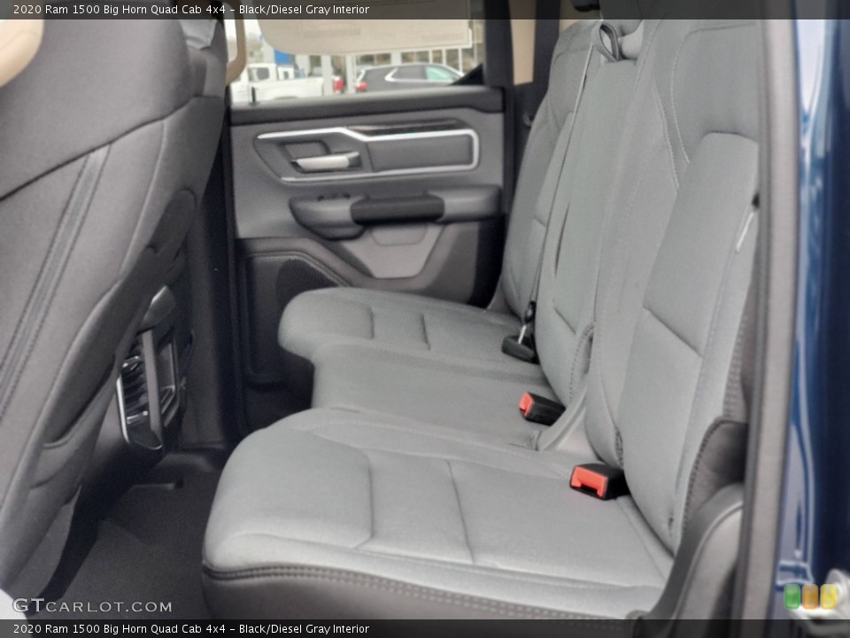 Black/Diesel Gray Interior Rear Seat for the 2020 Ram 1500 Big Horn Quad Cab 4x4 #137264846