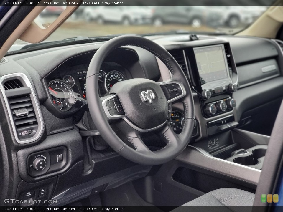 Black/Diesel Gray Interior Dashboard for the 2020 Ram 1500 Big Horn Quad Cab 4x4 #137264861