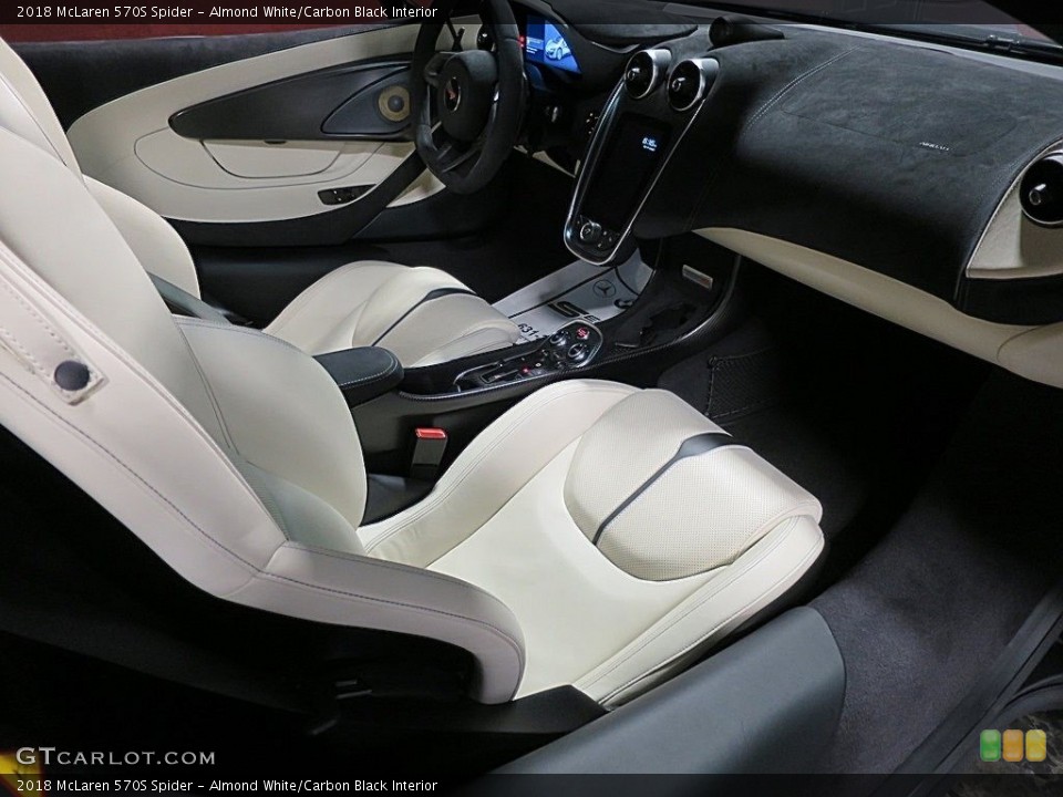 Almond White/Carbon Black 2018 McLaren 570S Interiors