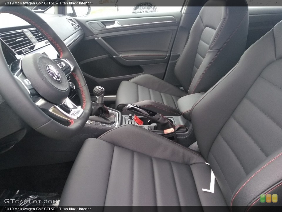 Titan Black Interior Front Seat for the 2019 Volkswagen Golf GTI SE #137296340