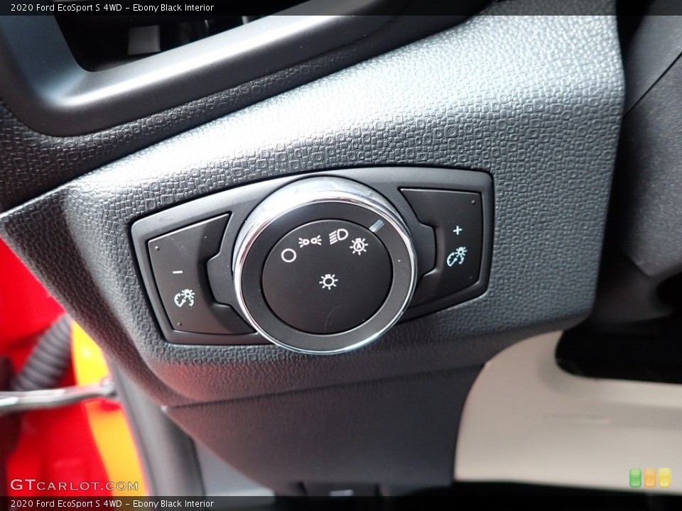 Ebony Black Interior Controls for the 2020 Ford EcoSport S 4WD #137298444