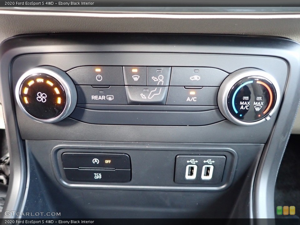 Ebony Black Interior Controls for the 2020 Ford EcoSport S 4WD #137298627