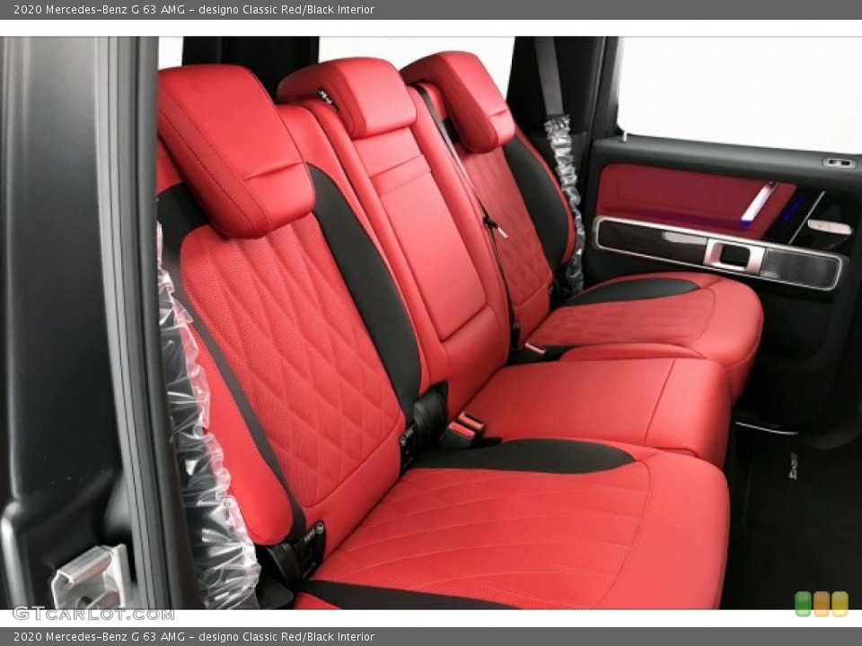 designo Classic Red/Black Interior Rear Seat for the 2020 Mercedes-Benz G 63 AMG #137307876
