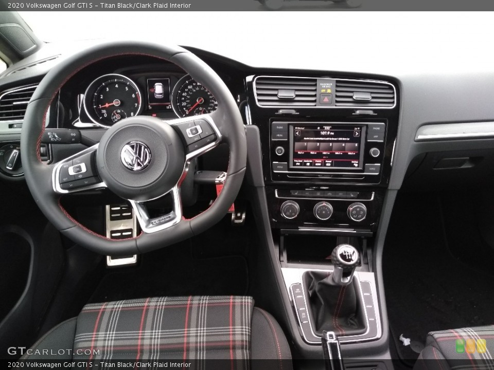 Titan Black/Clark Plaid Interior Front Seat for the 2020 Volkswagen Golf GTI S #137309877