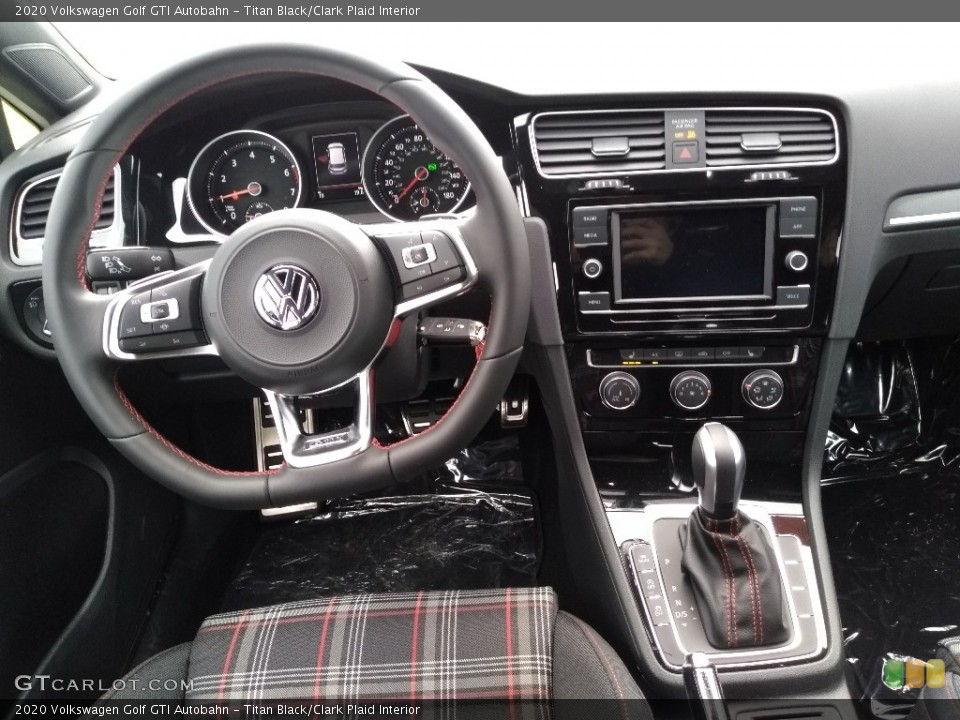 Titan Black/Clark Plaid Interior Dashboard for the 2020 Volkswagen Golf GTI Autobahn #137309970