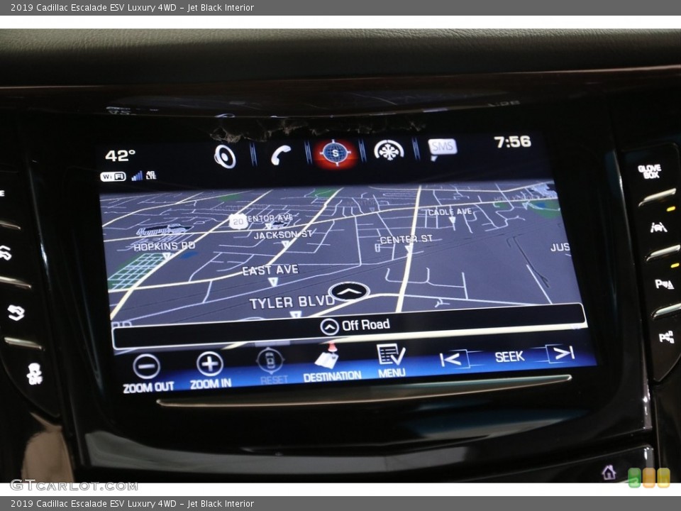 Jet Black Interior Navigation for the 2019 Cadillac Escalade ESV Luxury 4WD #137341440