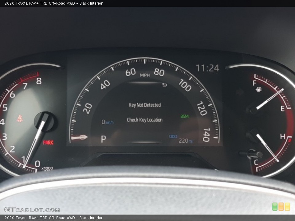 Black Interior Gauges for the 2020 Toyota RAV4 TRD Off-Road AWD #137343019