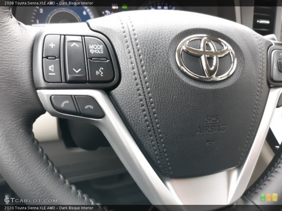 Dark Bisque Interior Steering Wheel for the 2020 Toyota Sienna XLE AWD #137345533