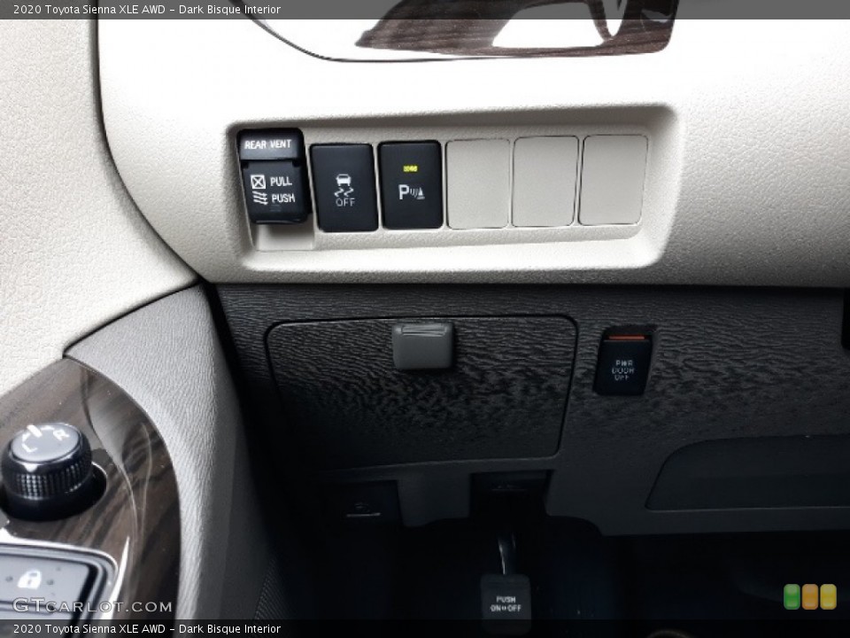 Dark Bisque Interior Controls for the 2020 Toyota Sienna XLE AWD #137345615
