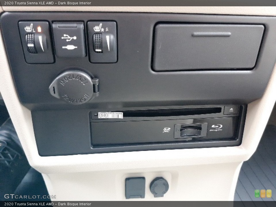 Dark Bisque Interior Controls for the 2020 Toyota Sienna XLE AWD #137345785