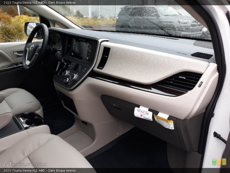 Dark Bisque Interior Dashboard for the 2020 Toyota Sienna XLE AWD #137346346