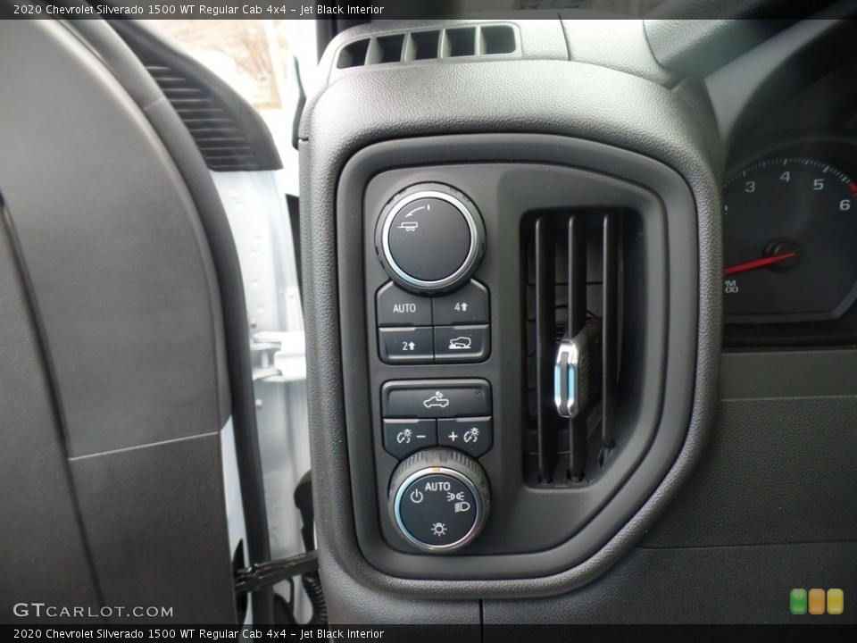Jet Black Interior Controls for the 2020 Chevrolet Silverado 1500 WT Regular Cab 4x4 #137364376