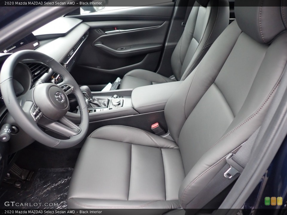 Black Interior Front Seat for the 2020 Mazda MAZDA3 Select Sedan AWD #137368699