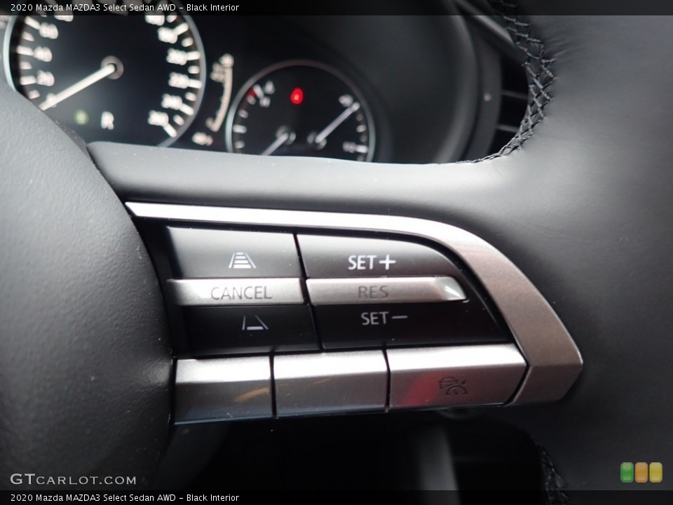 Black Interior Steering Wheel for the 2020 Mazda MAZDA3 Select Sedan AWD #137368822