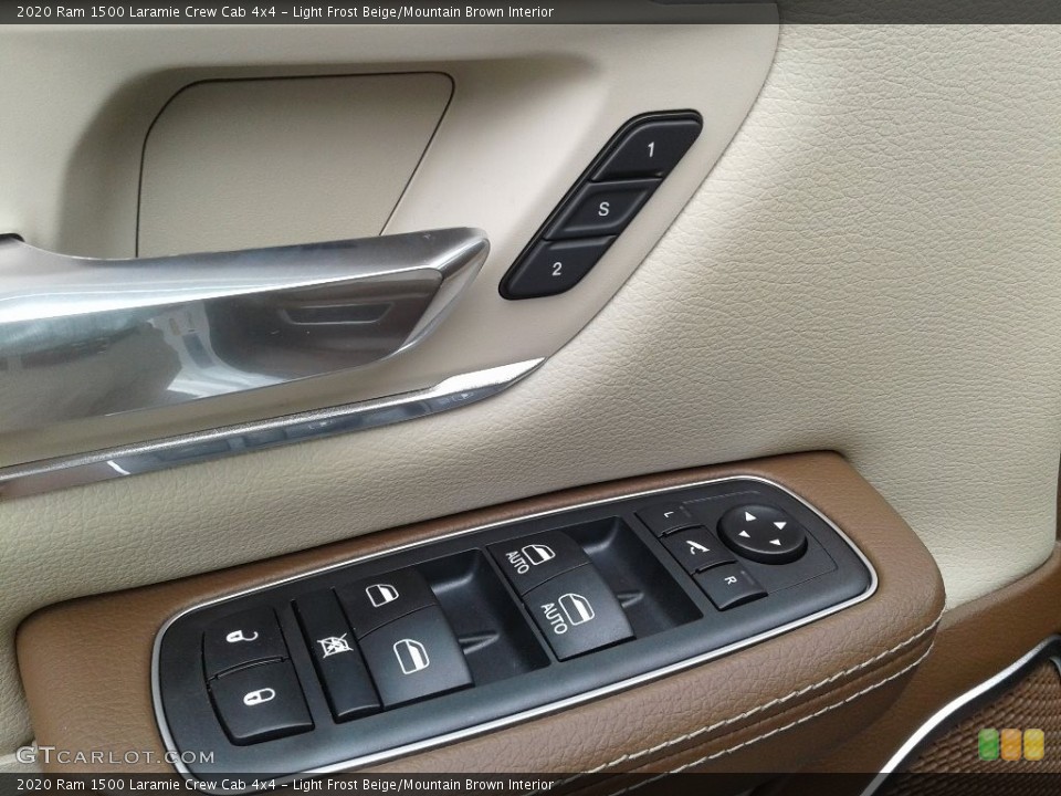 Light Frost Beige/Mountain Brown Interior Door Panel for the 2020 Ram 1500 Laramie Crew Cab 4x4 #137369041