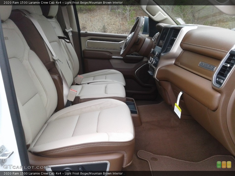 Light Frost Beige/Mountain Brown Interior Front Seat for the 2020 Ram 1500 Laramie Crew Cab 4x4 #137369266