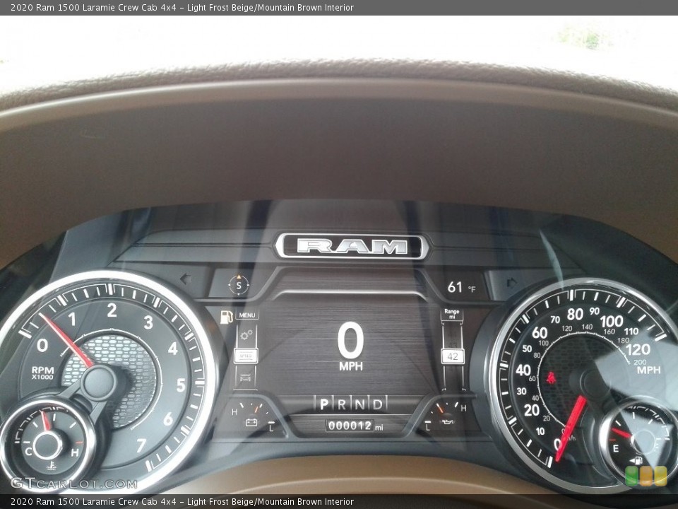 Light Frost Beige/Mountain Brown Interior Gauges for the 2020 Ram 1500 Laramie Crew Cab 4x4 #137369488