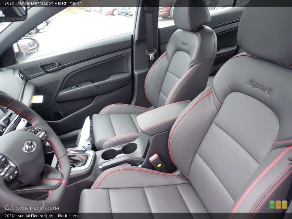 Black Interior Front Seat for the 2020 Hyundai Elantra Sport #137371579
