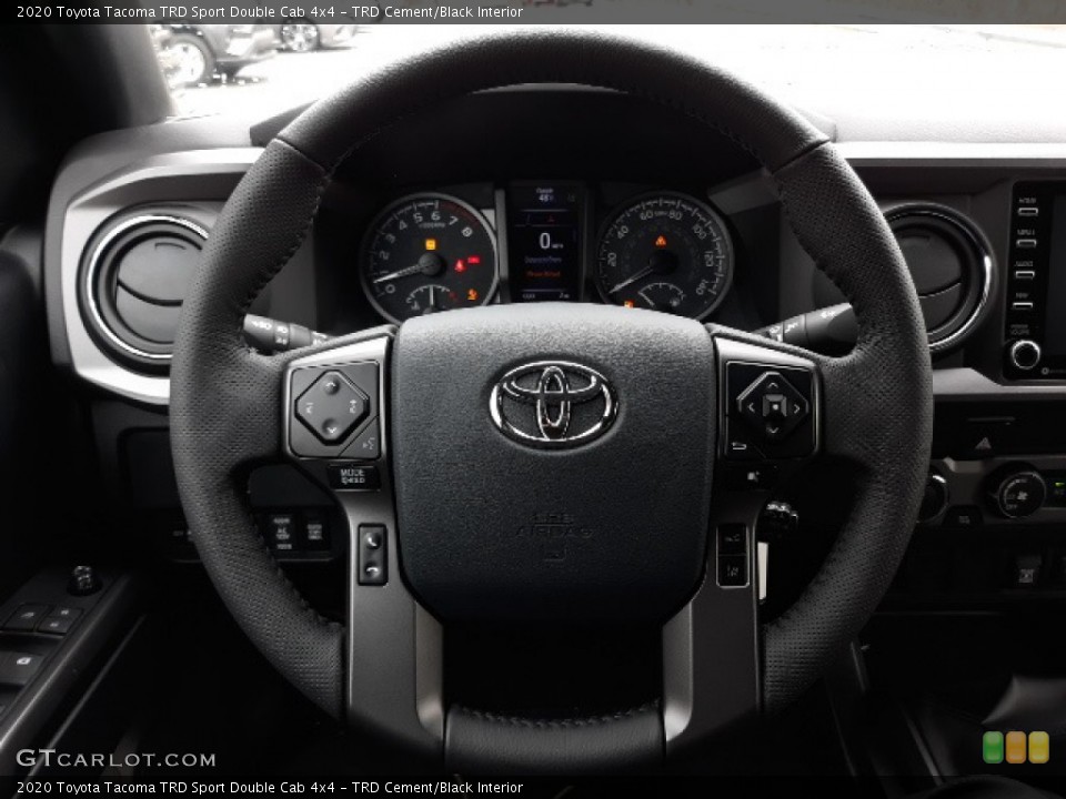 TRD Cement/Black Interior Steering Wheel for the 2020 Toyota Tacoma TRD Sport Double Cab 4x4 #137371825