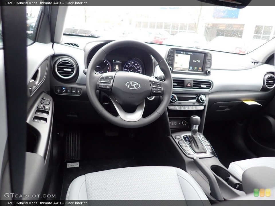 Black Interior Dashboard for the 2020 Hyundai Kona Ultimate AWD #137371915